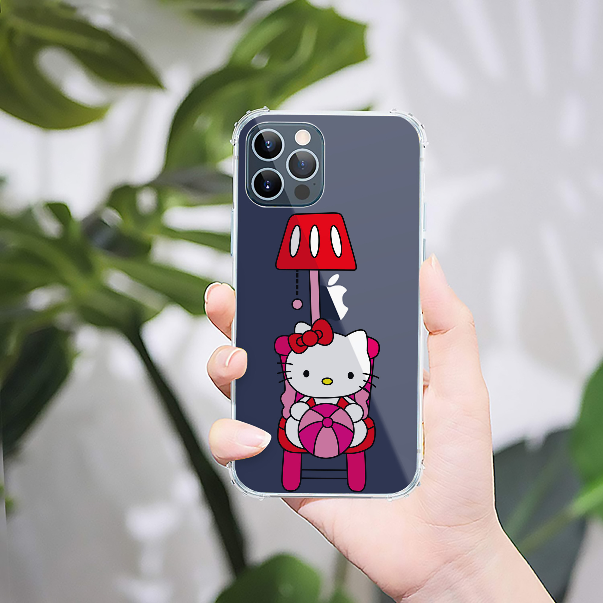 （画像用） Hello Kitty ハローキティ 【iPhone 12シリーズ対応】透明スマホケース（クリアソフトケース）